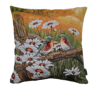 Povlak na vankúš, gobelínový- VTÁČKY V MARGARÉTACH