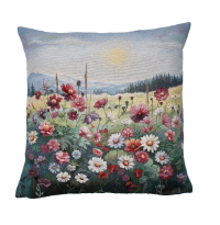Povlak na polštář, gobelínový- ROZKVETLÁ LOUKA**