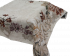 Obrus gobelínový- KVETY hnedo-biele, prírodný podklad - Rozmer: 100 x 100 cm (tolerancia rozmeru podľa výrobcu +/- 3cm)