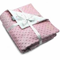 Dětská deka oboustranná- TOPPY 80 x 110 cm, růžovo- bílá