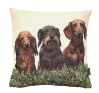 Povlak na vankúš, gobelínový- PSI V TRÁVE