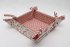 Textilný košík- ružovo- sivý patchwork, 20x20x7,50 cm - Rozmer: 20x20x7,50cm