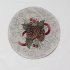 Ubrus gobelínový, prostírání- VÁNOČNÍ DEKORACE , podklad se šedými ornamenty  Ø 23 cm