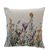 Povlak na vankúš, gobelínový- MIX KVETÍN S MOTÝLOM*
