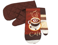 Rukavice do kuchyně hnědé - CAFE*