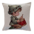 Povlak na polštář, gobelínový- VÁNOČNÍ BUBENÍČEK, přírodní podklad