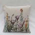 Povlak na polštář, gobelínový- MIX KVĚTIN S MOTÝLEM*