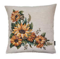 Povlak na polštář, gobelínový- KVĚTY SLUNEČNICE