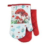 Rukavice do kuchyne červené- MÚCHOMÔRKA*