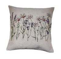 Povlak na polštář, gobelínový- SEDMIKRÁSKY S LEVANDULÍ**
