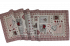 Obrus gobelínový- SRDCE MIX, červený kockovaný okraj, 44 x 140 cm - Rozmer: 45 x 140 cm (tolerancia rozmeru podľa výrobca +/- 3cm)
