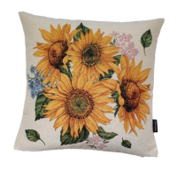 Povlak na polštář, gobelínový- KVĚTY SE SLUNEČNICEMI