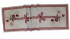 Obrus gobelínový- VLČIE MAKY ORÁMOVANÉ MAŠĽOU, smotanový podklad, 43x138 cm - Rozmer: 45 x 140 cm (tolerancia rozmeru podľa výrobca +/- 3cm)