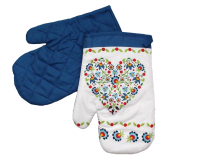 Rukavice do kuchyně modré - KROJOVÝ MOTIV