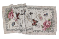 Obrus gobelínový- RUŽE S MOTÝĽMI, 37 x 98 cm*