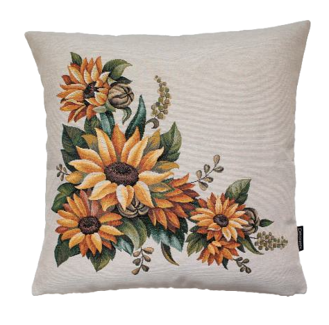 Povlak na vankúš, gobelínový- KVETY SLNEČNICE
