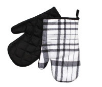 Rukavice do kuchyně černé - KOSTKY*