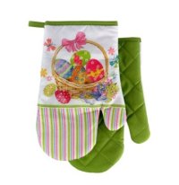 Rukavice do kuchyne zelené - VEĽKONOČNÉ VAJÍČKA **