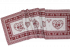 Ubrus gobelínový- SRDCE S ORÁMOVÁNÍM, smetanovo- červený, 44x139 cm - Rozměr: 45 x 140 cm (tolerance rozměru dle  výrobce +/- 3cm)