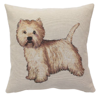 Povlak na polštář, gobelínový- ŠTĚNĚ,  na smetanovém podkladu*