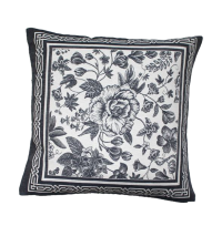 Povlak na polštář, gobelínový- RŮŽE, modro- bílá kombinace