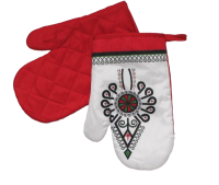 Rukavice do kuchyně červené - FOLK