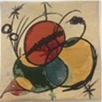 Povlak na polštář, gobelínový- ABSTRAKTNÉ UMENIE- MIRO 1