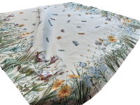 Ubrus gobelínový- LUČNÍ KVĚTY, přírodní podklad- 120 x 140 cm*