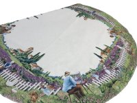 Ubrus gobelínový- LEVANDULOVÁ ZAHRADA, kulatý Ø 140 cm*