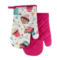 Rukavice do kuchyne ružové- MUFFINY**