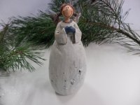 Vianočná dekorácie- Anjelka s dlhou sukňou