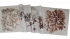 Ubrus gobelínový- KVĚTY hnědo- bílé, přírodní podklad- 37 x 98 cm - Rozměr: 40 x 100 cm (tolerance rozměru dle  výrobce +/- 3cm)