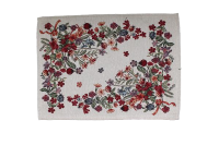 Ubrus gobelínový, prostírání- BERUŠKY V KVĚTECH, přírodní podklad-  32 x 46 cm