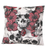 Povlak na vankúš, gobelínový- LEBKY S KVETY, smotanový podklad*