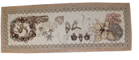 Obrus gobelínový- VENEC SO SOBOM, podklad zlatý lurex 37 x 98 cm
