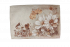 Obrus gobelínový, prestieranie- HNEDO- BIELÉ KVETY, prírodný podklad 32 x 46 cm - Rozmer: 37 x 48 cm (tolerancia rozmeru podľa výrobca +/- 2cm)