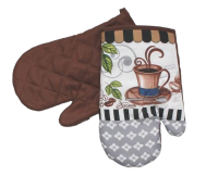 Rukavice do kuchyně hnědé - KÁVA
