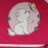 Osuška pro miminko s kapucí + žínka 100x100cm  růžová-fuchsie - KOČIČKA S MOTÝLKEM