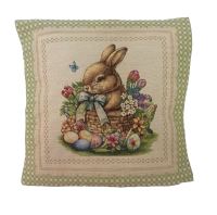 Povlak na polštář, gobelínový- VEĽKONOČNÝ ZAJAČIK A VAJČÍKA*