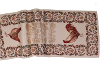 Obrus gobelínový- KOHÚTIK A SLEPIČKA, 37 x 99 cm