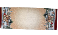 Ubrus gobelínový- ANDĚLKA, podklad zlatý lurex 37 x 98 cm