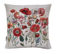 Povlak na polštář, gobelínový- VLČÍ MÁKY*